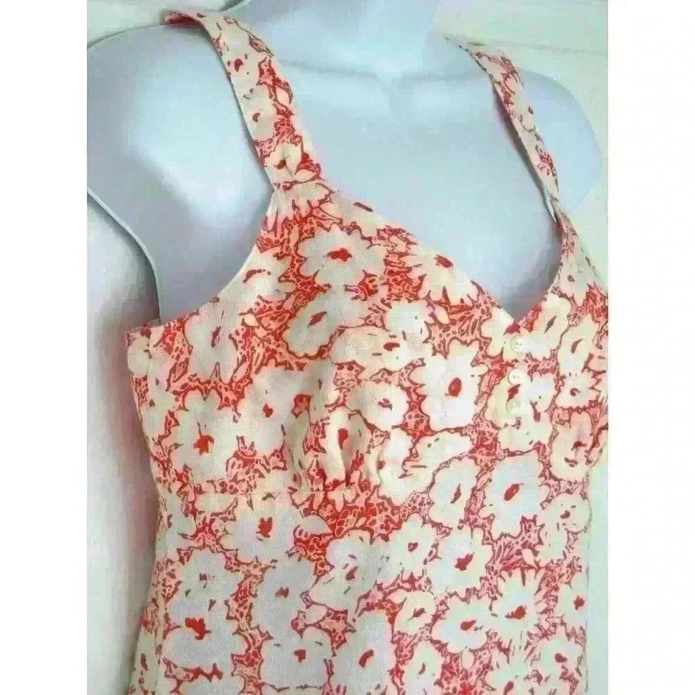 Eddie Bauer womens crop top S sweetheart neckline sleeveless side zip Y2K pink - Picture 2 of 8